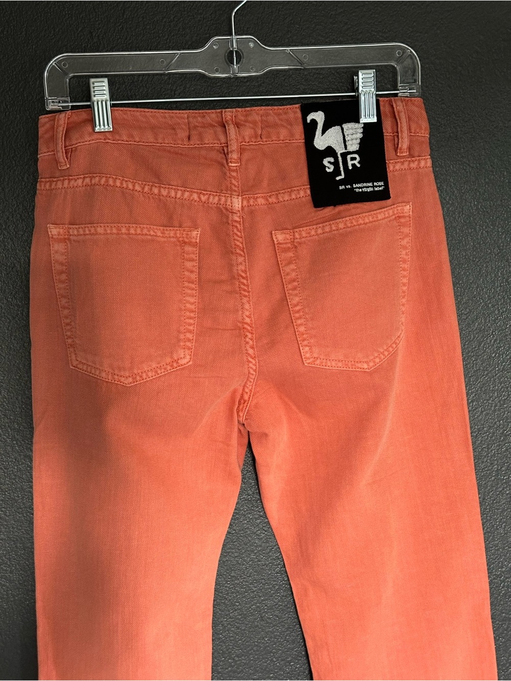 SR vs Sandrine Rose Free People Relax Straight Jeans Coral Size 27 NWT - Picture 4 of 10